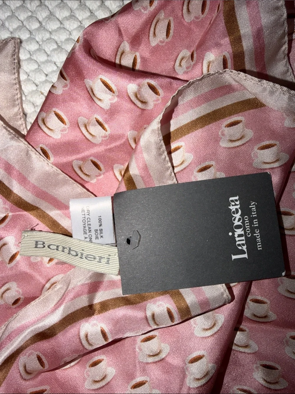 Barbieri Coffee Cup Silk Scarf